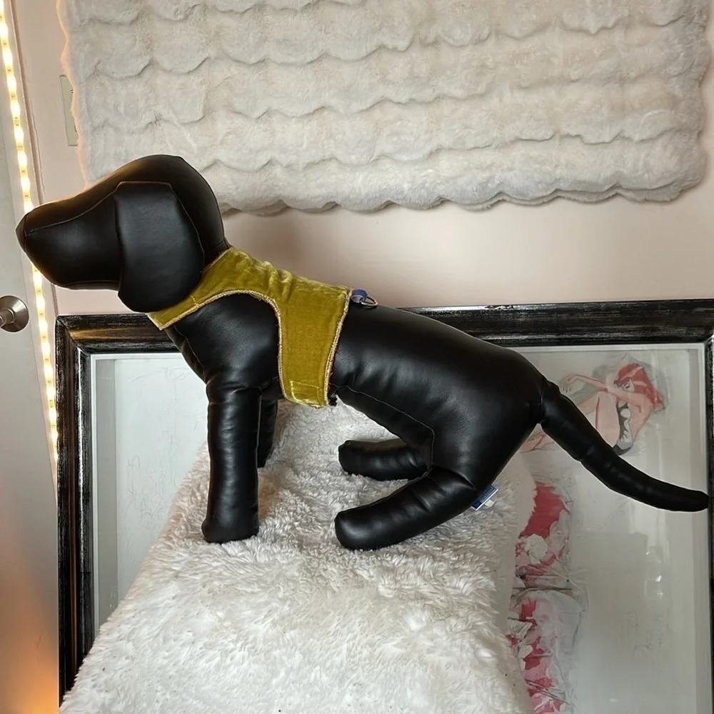 HANDCRAFTED reversible  dog or cat harness light weight adjustable velcro NWT